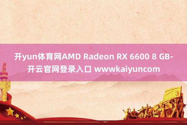 开yun体育网AMD Radeon RX 6600 8 GB-开云官网登录入口 wwwkaiyuncom
