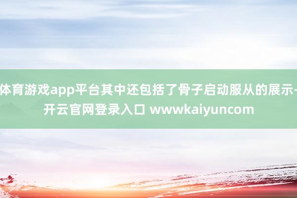 体育游戏app平台其中还包括了骨子启动服从的展示-开云官网登录入口 wwwkaiyuncom