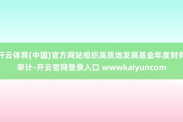 开云体育(中国)官方网站组织高质地发展基金年度财务审计-开云官网登录入口 wwwkaiyuncom