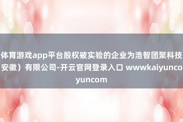 体育游戏app平台股权被实验的企业为浩智团聚科技（安徽）有限公司-开云官网登录入口 wwwkaiyuncom
