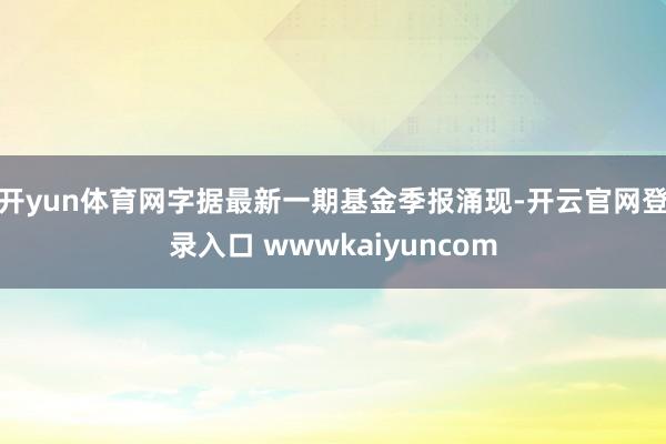 开yun体育网字据最新一期基金季报涌现-开云官网登录入口 wwwkaiyuncom