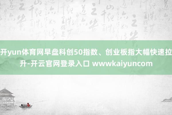 开yun体育网早盘科创50指数、创业板指大幅快速拉升-开云官网登录入口 wwwkaiyuncom