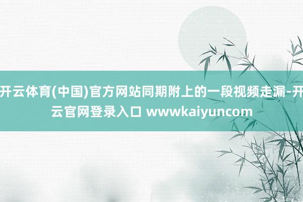 开云体育(中国)官方网站同期附上的一段视频走漏-开云官网登录入口 wwwkaiyuncom