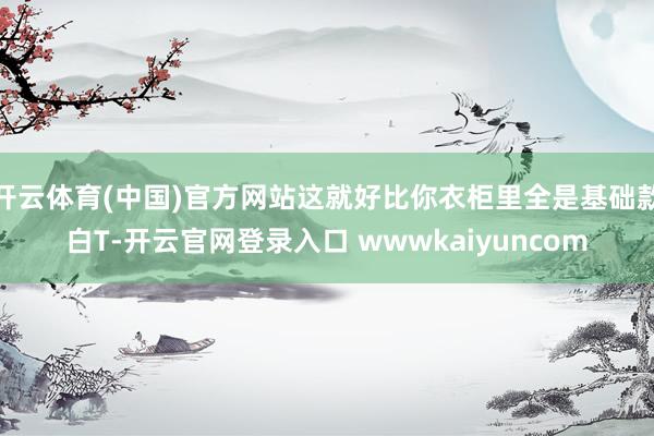 开云体育(中国)官方网站这就好比你衣柜里全是基础款白T-开云官网登录入口 wwwkaiyuncom
