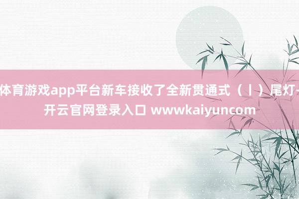 体育游戏app平台新车接收了全新贯通式（丨）尾灯-开云官网登录入口 wwwkaiyuncom